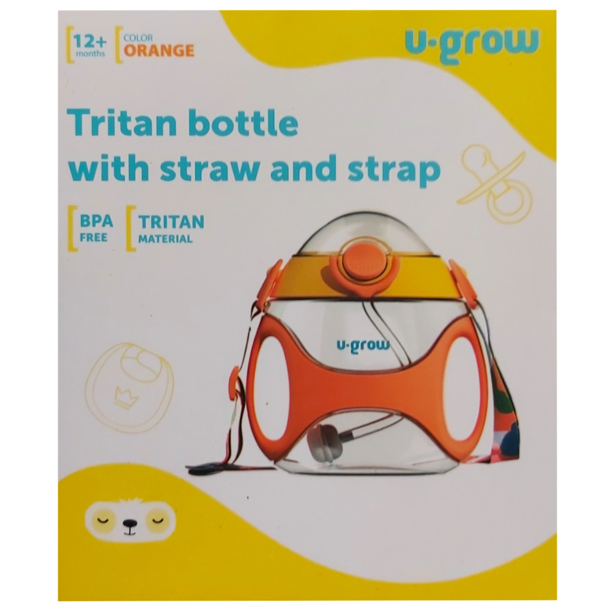 U-GROW TRITAN STICLA APA CU PAI SI CUREA ORANGE 330ML UG-733OG