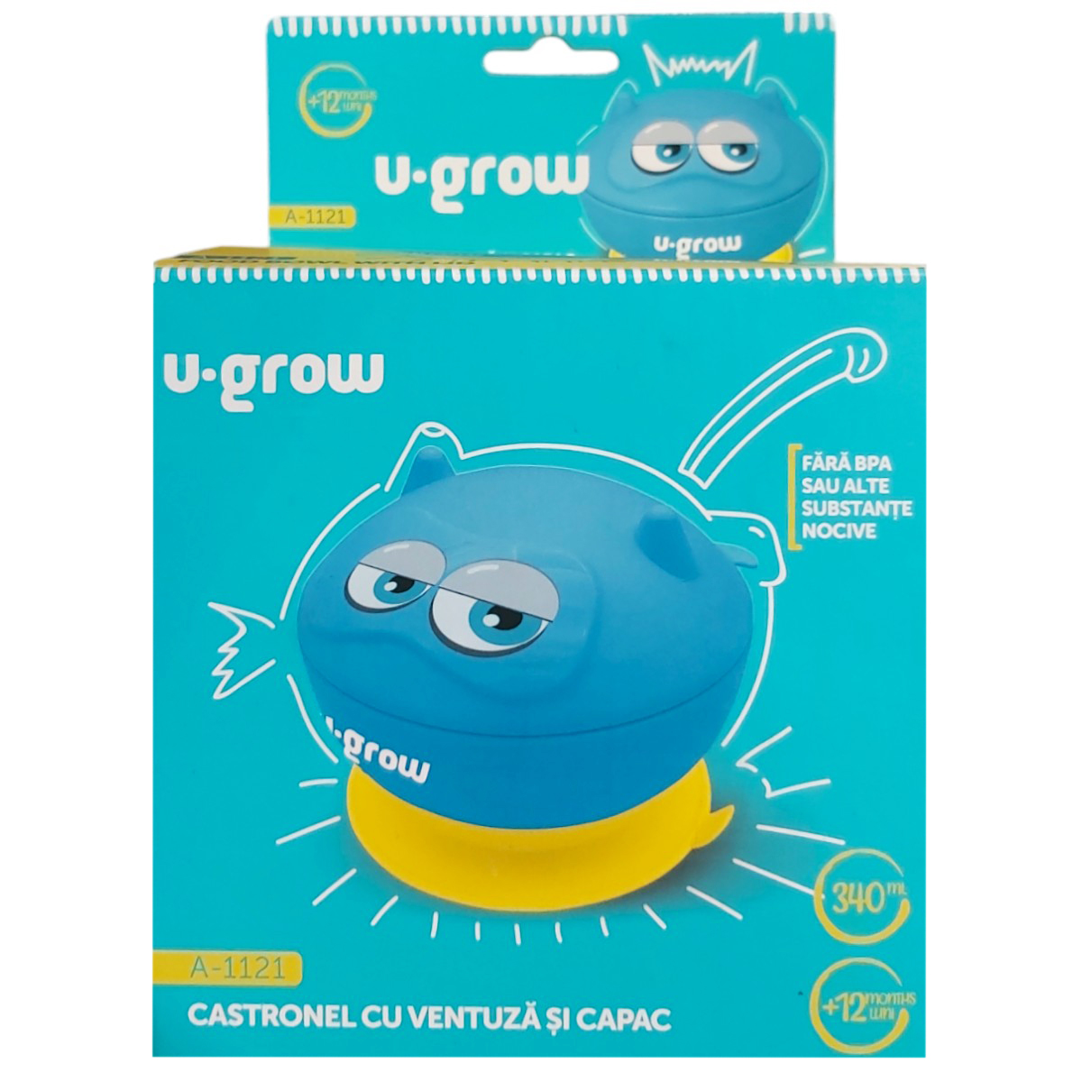 U-GROW CASTRON CU VENTUZA+CAPAC 340ML A-1121