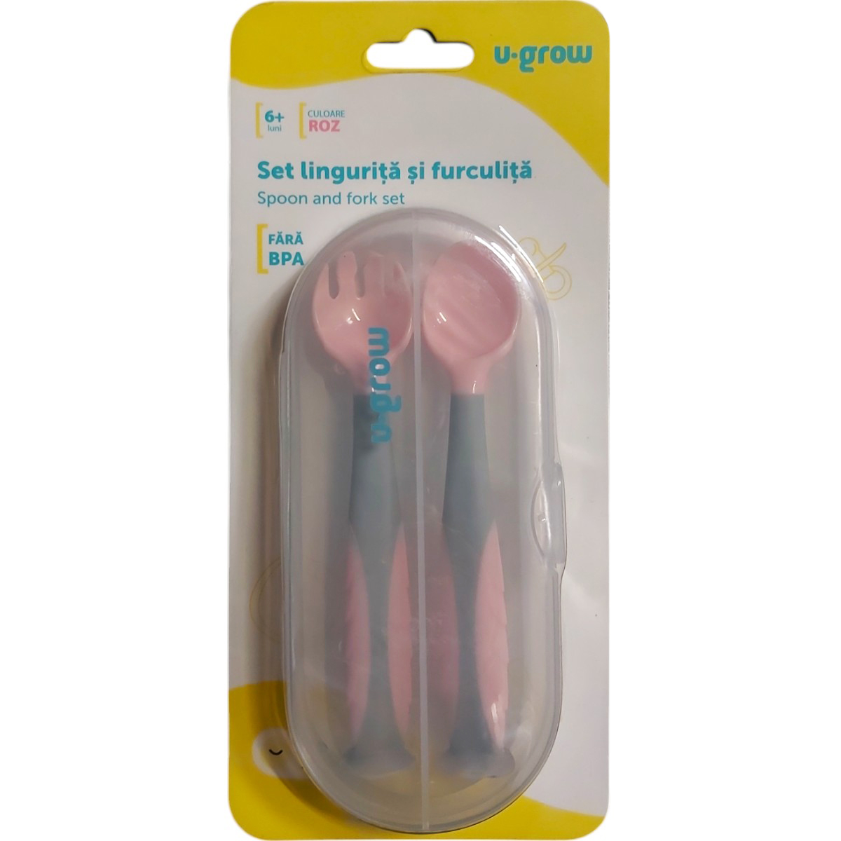 U-GROW SET LINGURITA+FURCULITA PLASTIC ROZ UG-218PK