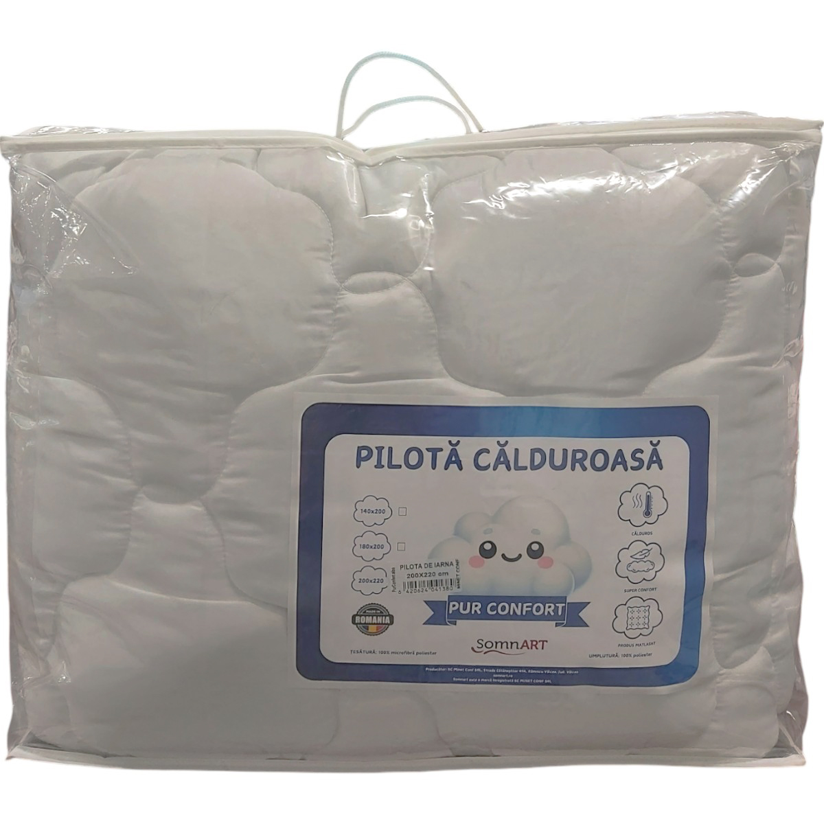 PUR CONFORT PILOTA MICROFIBRA ALBA 200X220