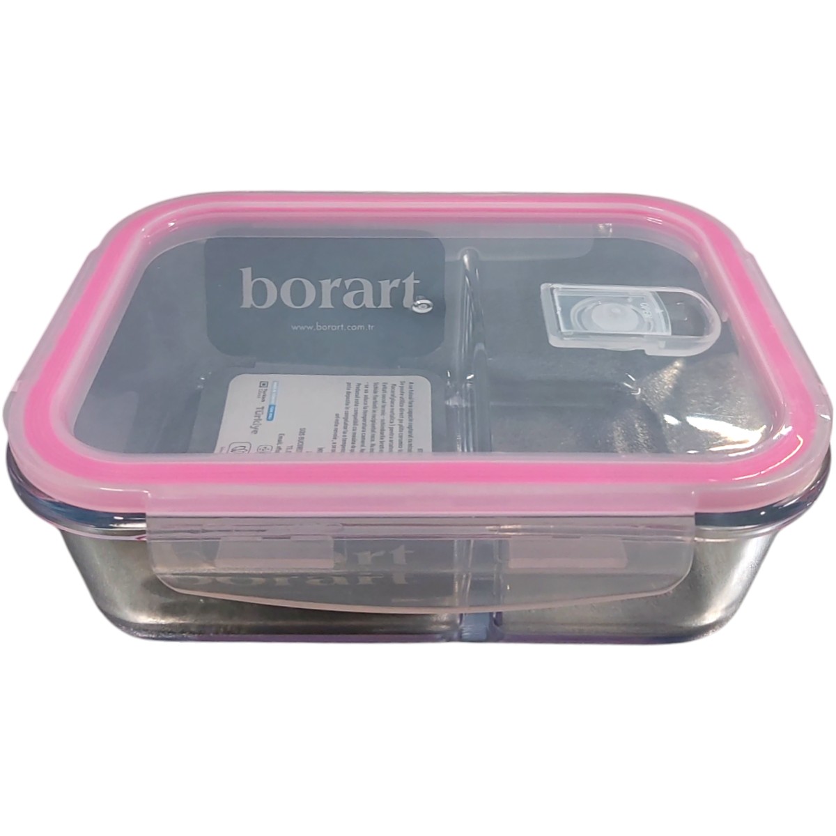 BORART CUTIE DEPOZITARE TERMOREZISTENTA 2 COPARTIMENTE+CAPAC 19.8X14.8CM 46104-2PF