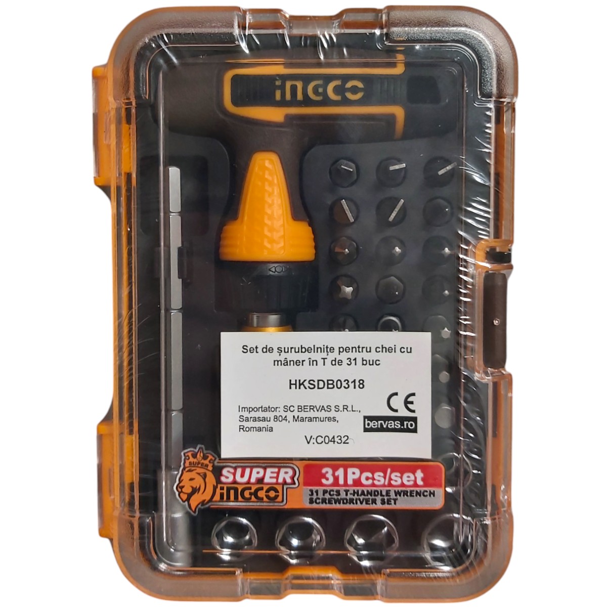 INGCO SURUBELNITA MANER T CU 31 FUNCTII TUBULARE HKSDB0318