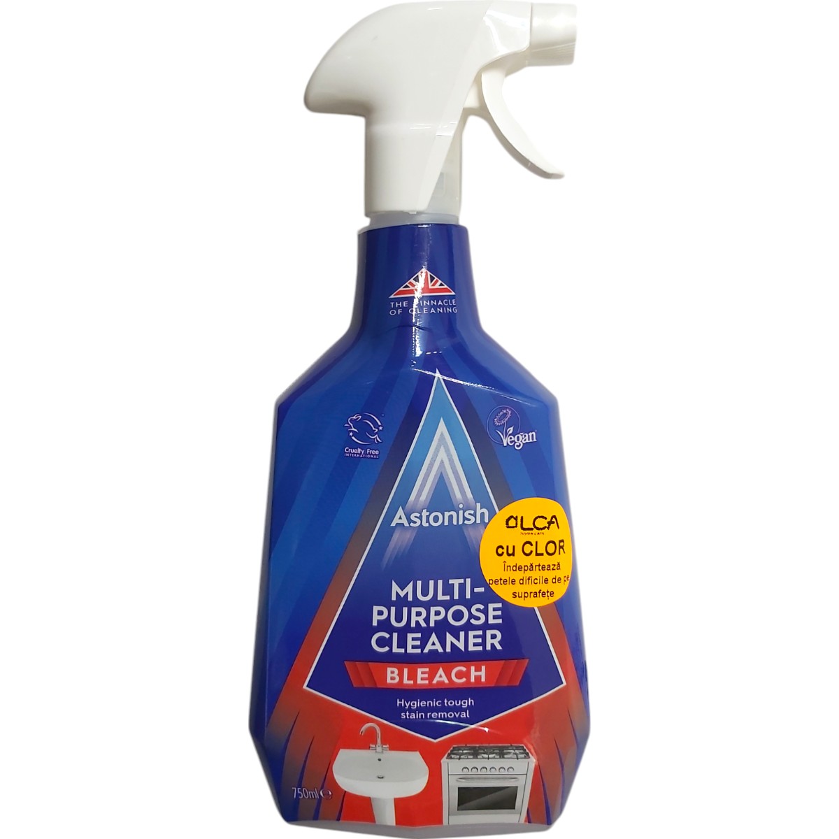 ASTONISH SOLUTIE SPRAY MULTISUPRAFETE CU CLOR 750ML