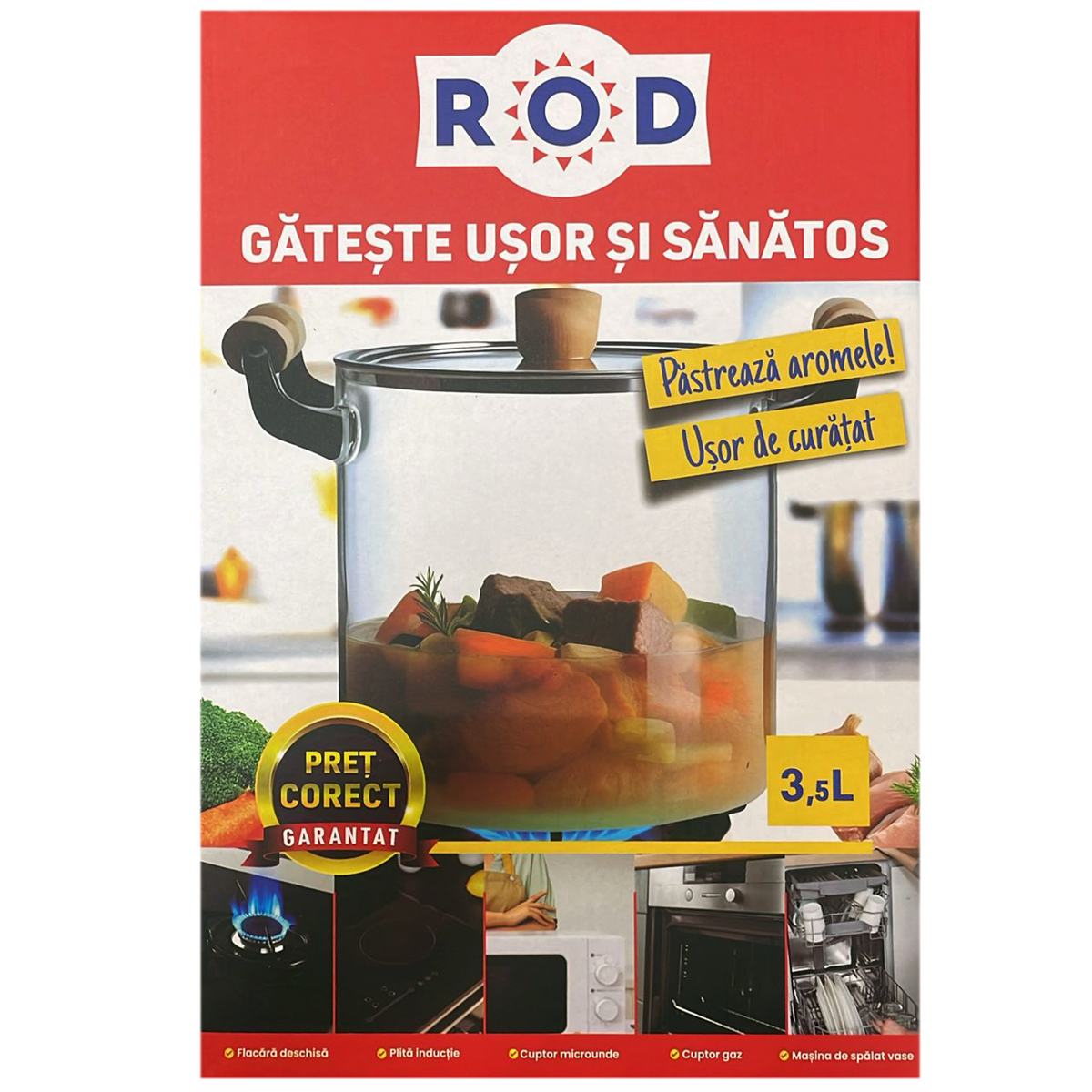 ROD CRATITA STICLA 3.5L CU CAPAC SI MANERE NOI-63