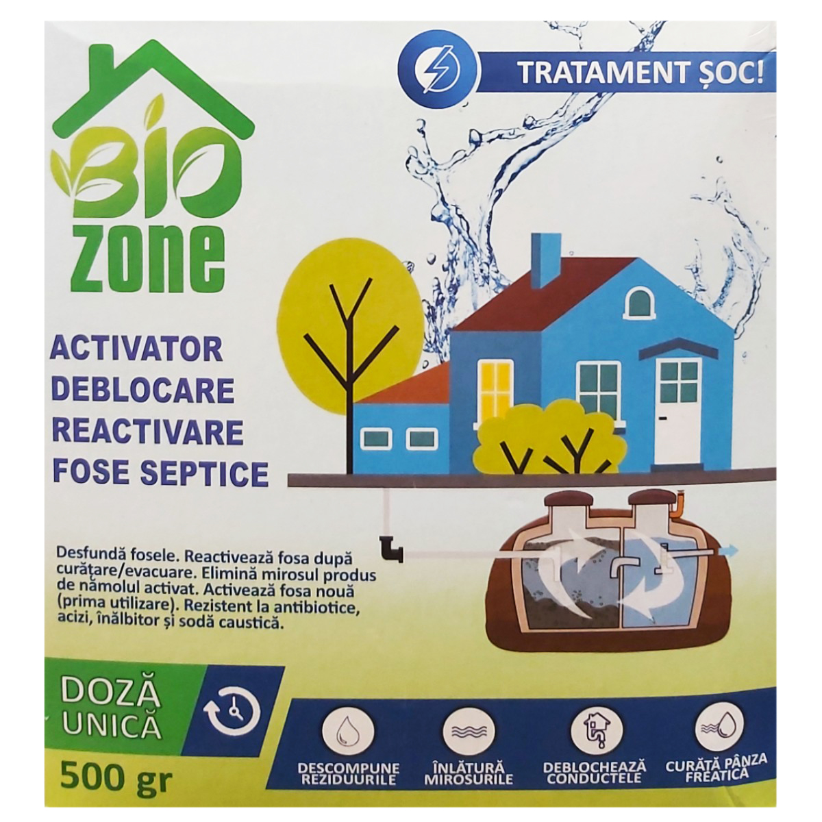 BIOZONE ACTIVATOR/DEBLOCARE  FOSA SEPTICA 500G