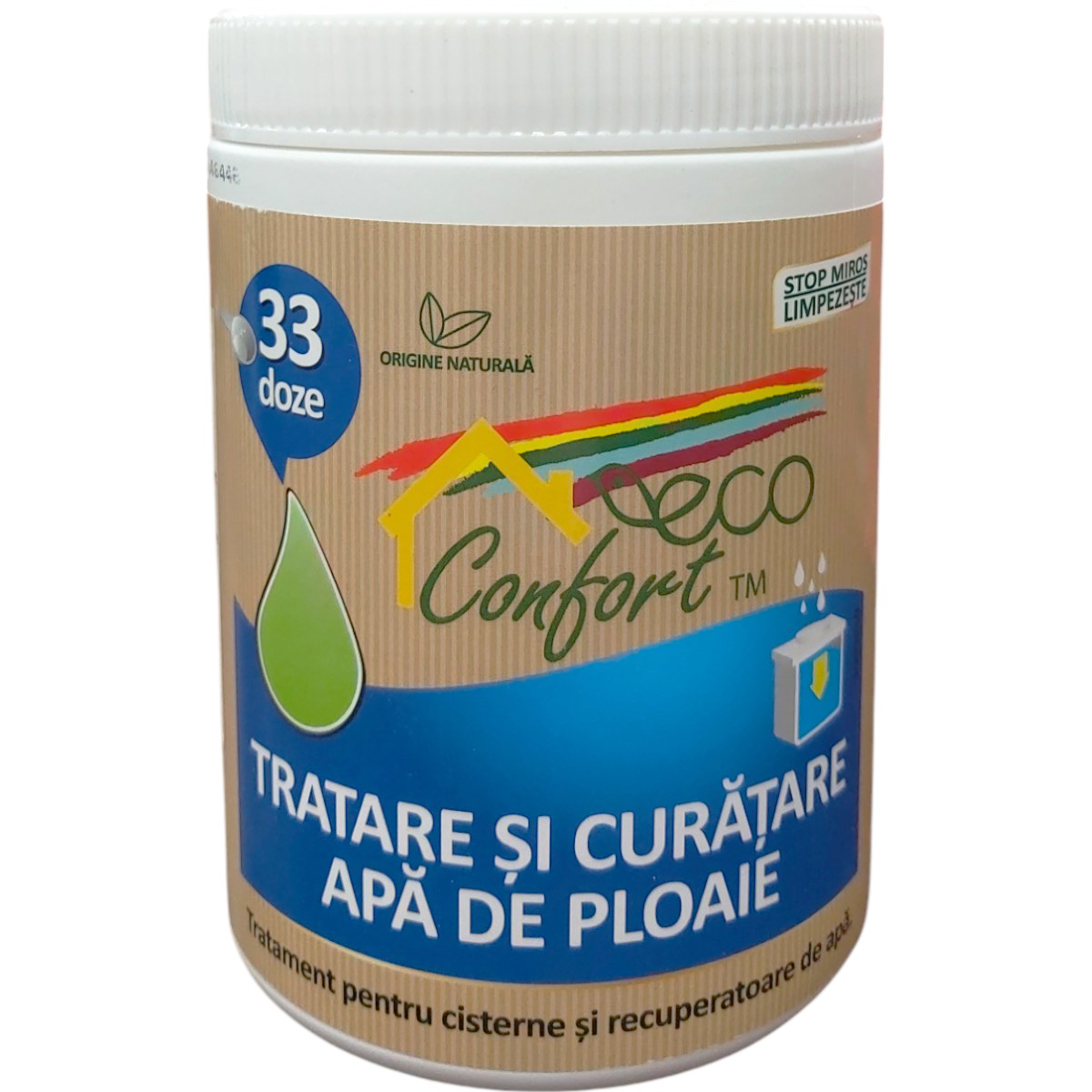 ECO CONFORT SOLUTIE BIO PENTRU TRATARE SI CURATARE APA DE PLOAIE 1KG
