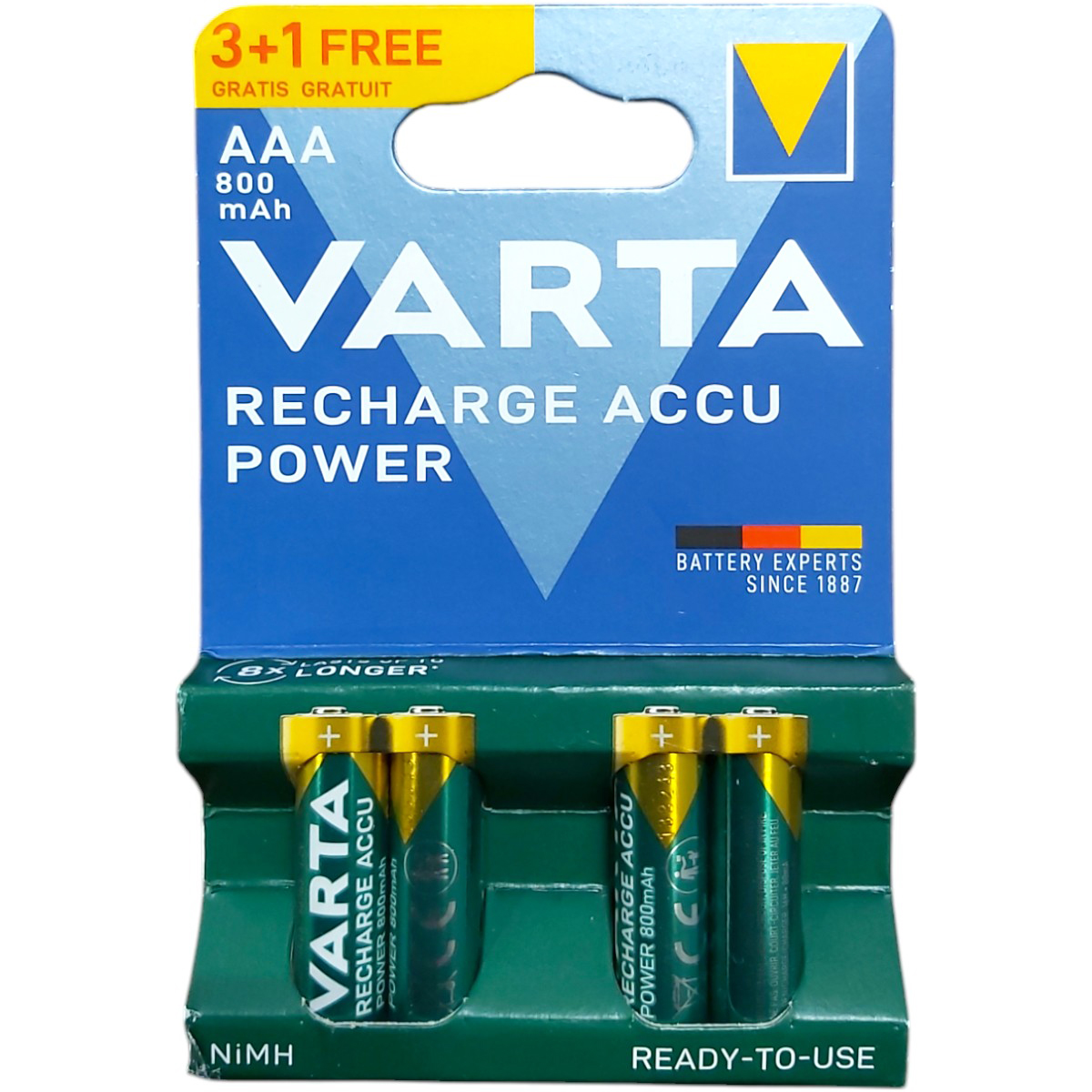 VARTA ACUMULATORI PREINCARCATI AAA 800 NI-MH 4BUC/SET