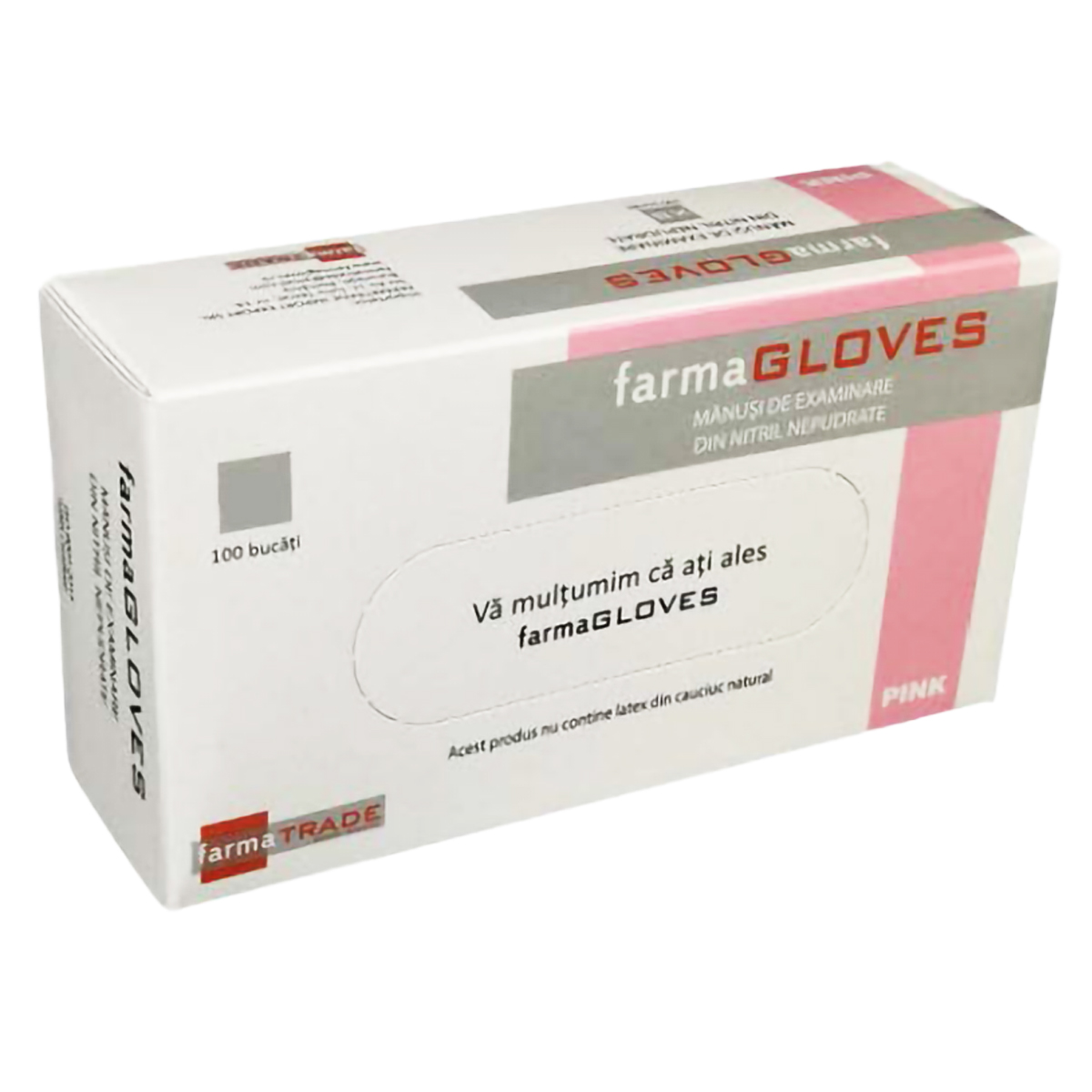 FARMA MANUSI NITRIL NEPUDRATE ROZ M 100BUC