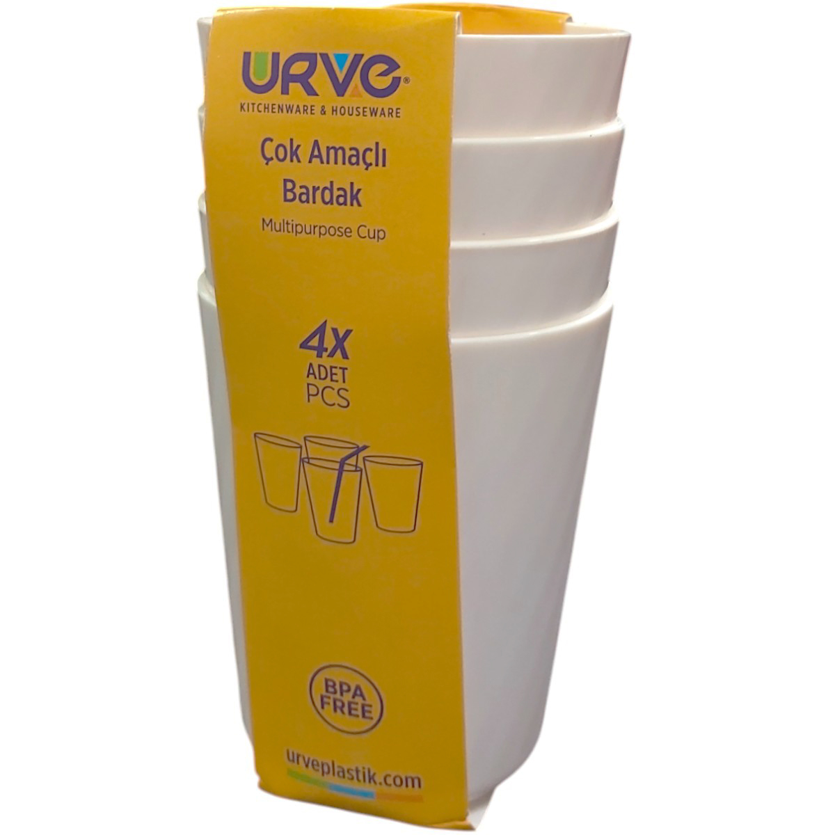 SET 4 PAHARE PLASTIC 3416