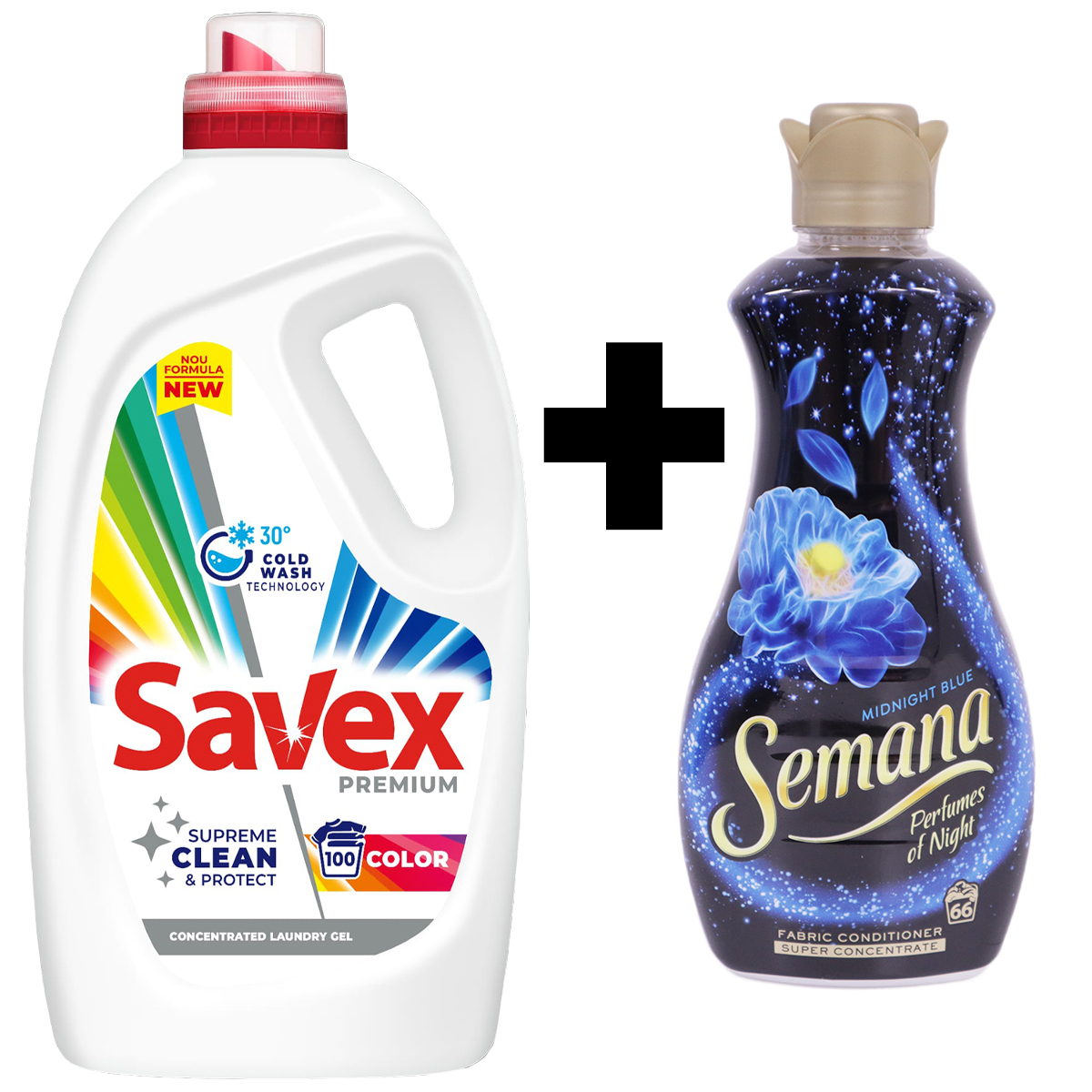 PACHET SAVEX LICHID 4.5L COLOR+SEMANA BALSAM 1.65L NIGHT BLUE