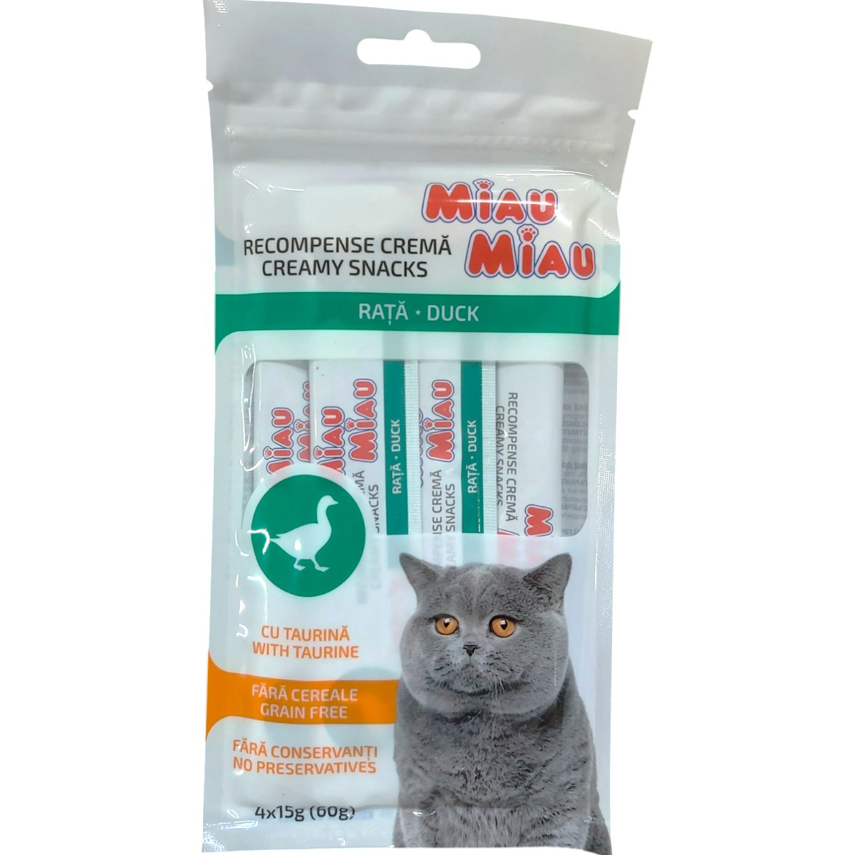 MIAU-MIAU CREAMY SNACKS RATA 4X15G