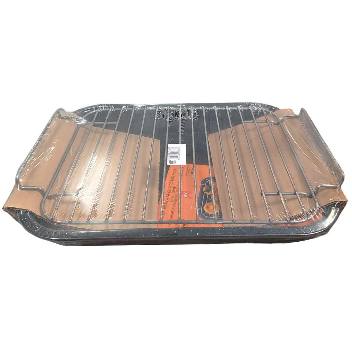TAVA EMAILATA CU GRATAR INOX 1000 GR-37 NB CAL1