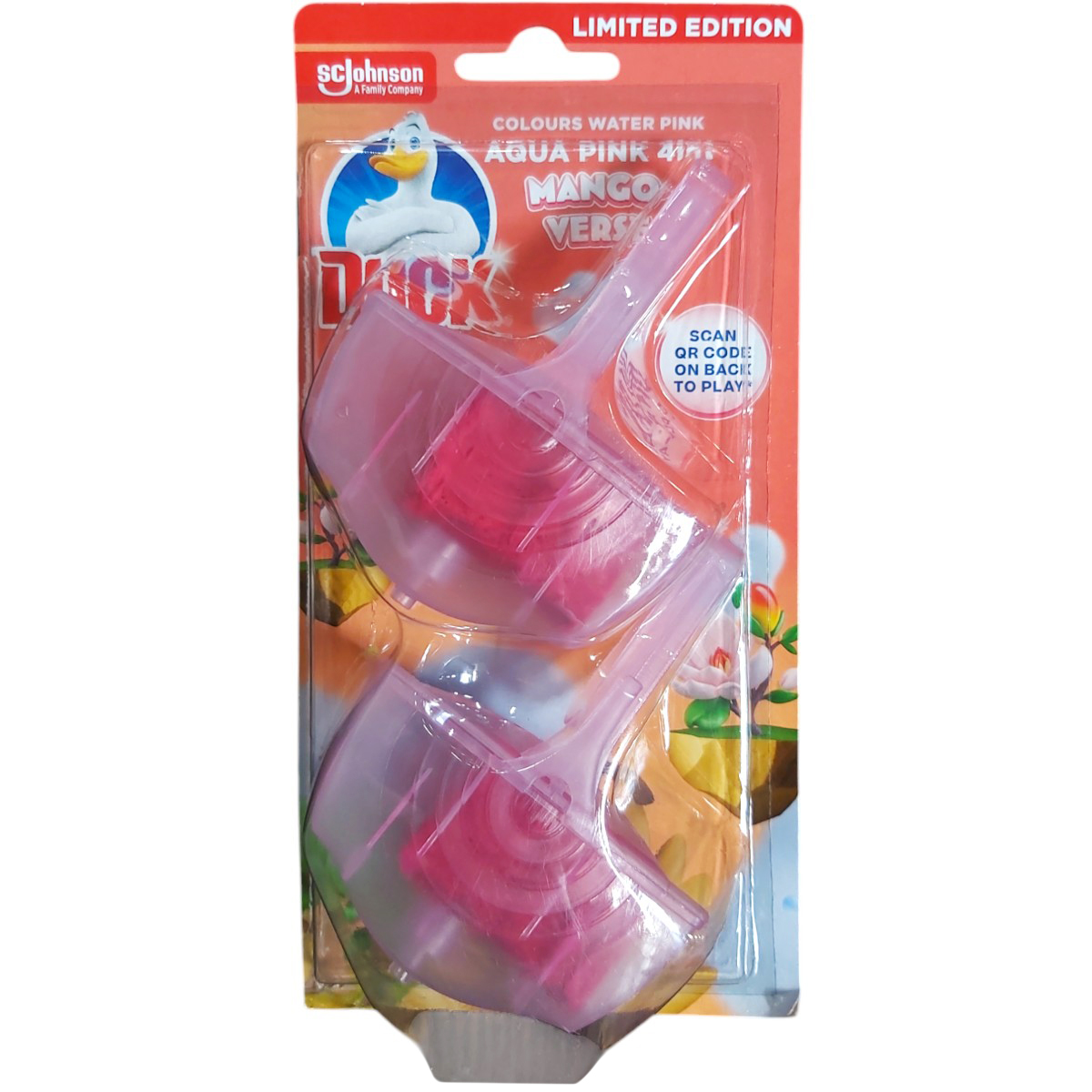 DUCK ANITRA ODORIZANT WC AQUA PINK 4IN1 MANGO VERSE 2X36