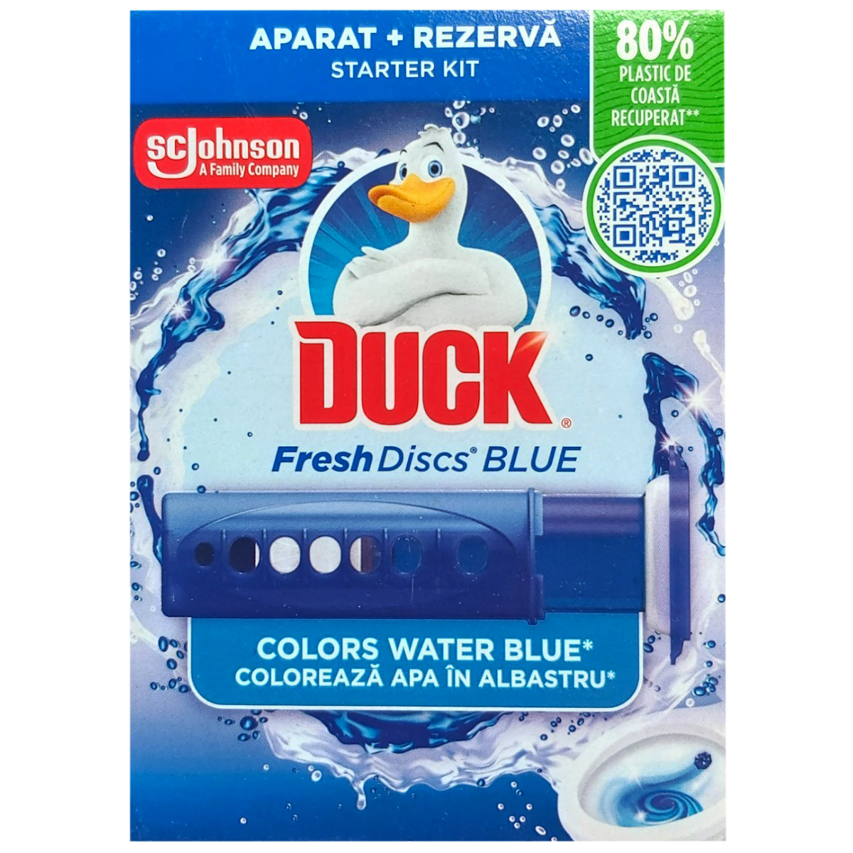 DUCK FRESH ODORIZANT WC 6 DISCS APARAT BLUE 36ML