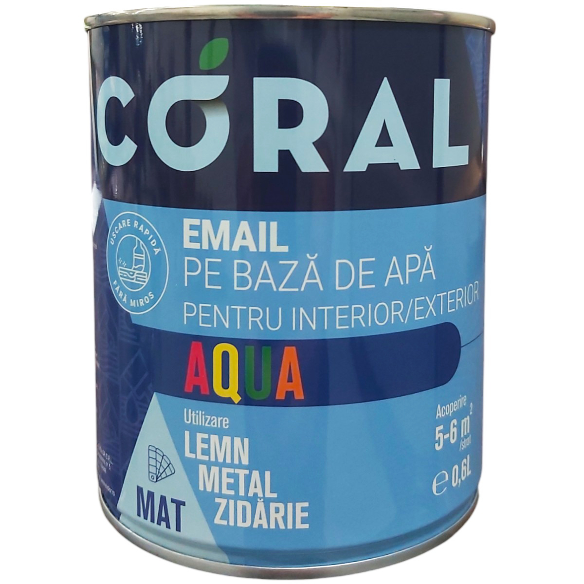 CORAL AQUA EMAIL PE BAZA DE APA ALB BOREAL 0.6L