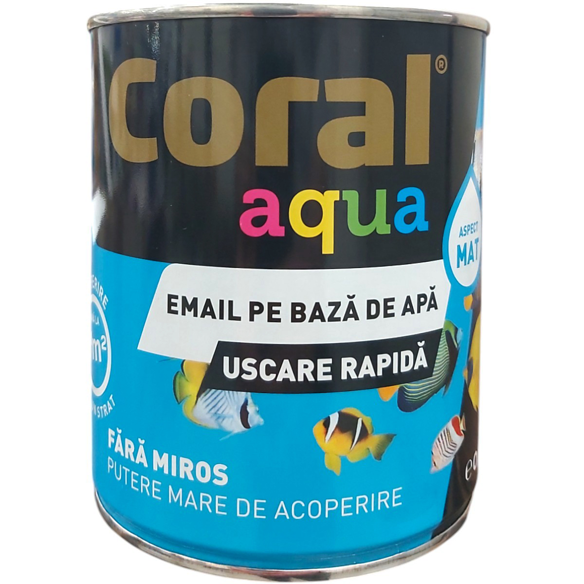 CORAL AQUA EMAIL PE BAZA DE APA ALBASTRU SAFIR 0.6L