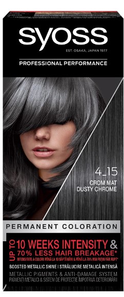 SYOSS COLOR VOPSEA DE PAR 4-15 CROM MAT TON METALIC ARGINTIU