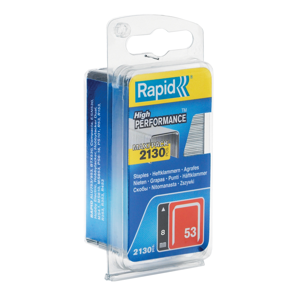 Rapid 5000742, set de 2130 de capse din sarma fina galvanizata No. 53, 8 mm