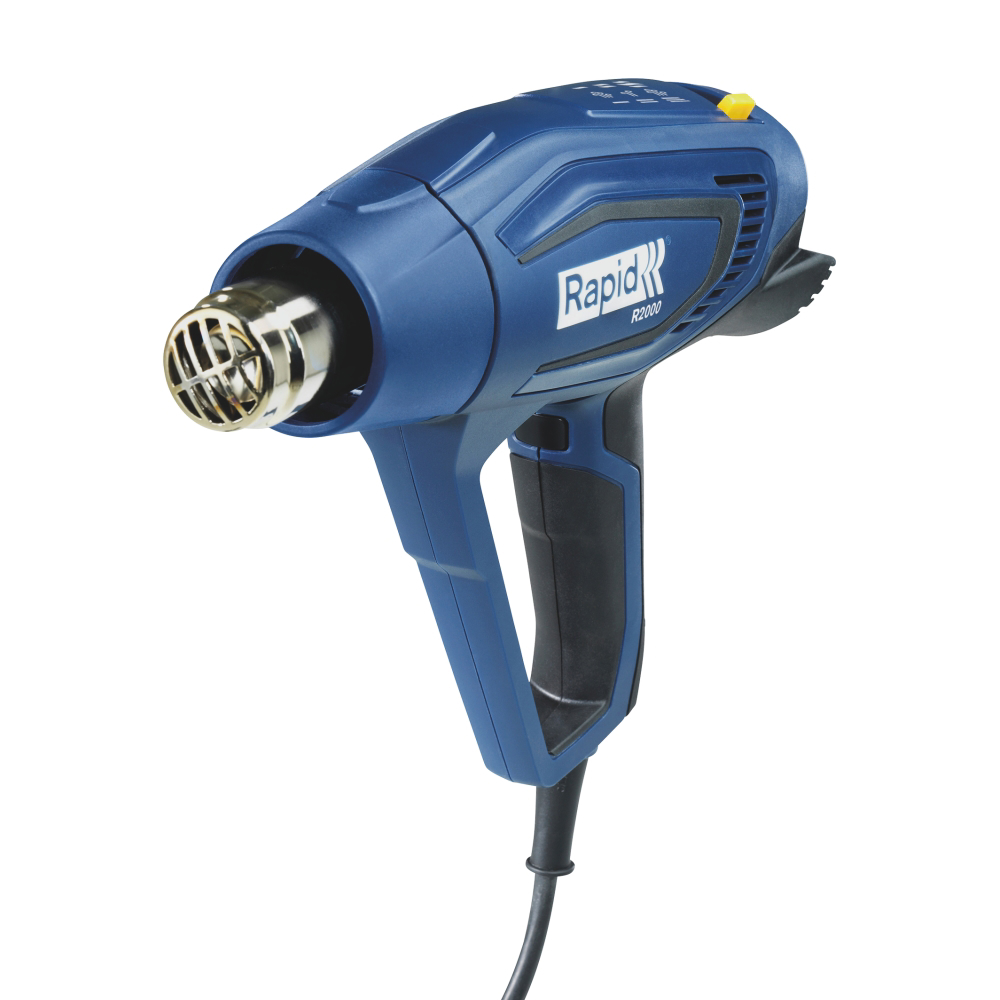 Rapid 5001352, Pistol cu aer cald R2000, 2000 W, 3 trepte temperatura si debit, 250 - 500 l/min, 60-600 °C, + geanta
