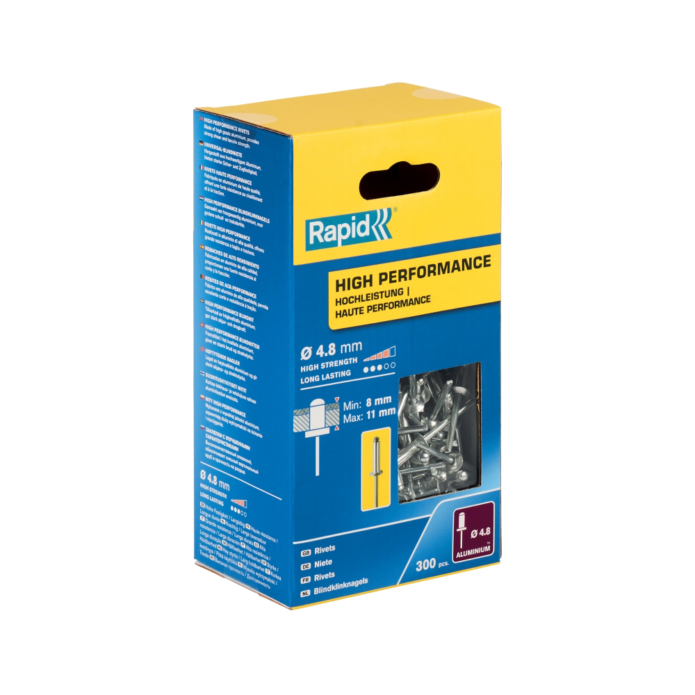 Rapid 5001437, set 300 de nituri high performance, Ø4.8 x 14 mm