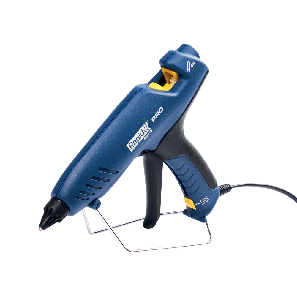 Rapid 5001490, Pistol profesional GlueGun PRO EG313, albastru, max 100W, debit 900g/h, 195°C, functional cu batoane de 12 mm