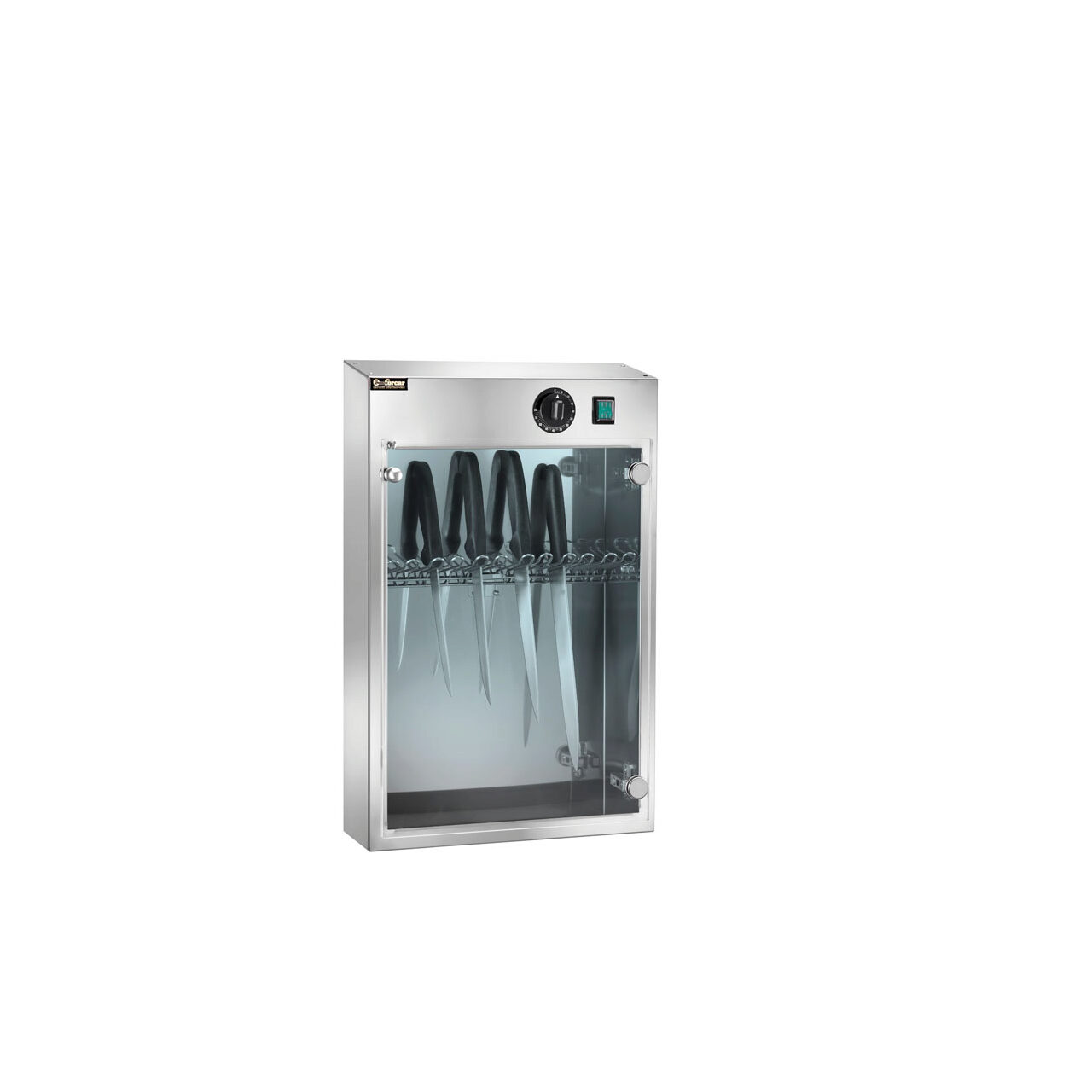 Sterilizator UV pentru cutite, timer, inox, capacitate 10 cutite, 16 W, 43 x 16 x 64(H) cm