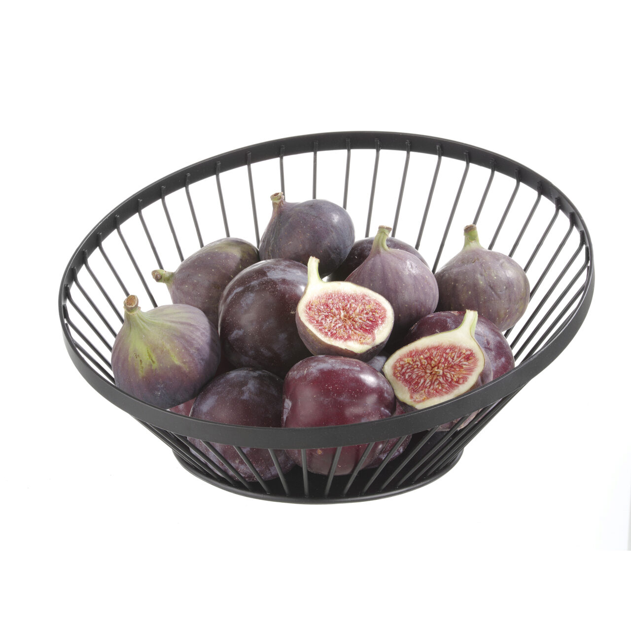 Cos pentru servire fructe Hendi, rotund,negru, diametru 280x(H)130 mm
