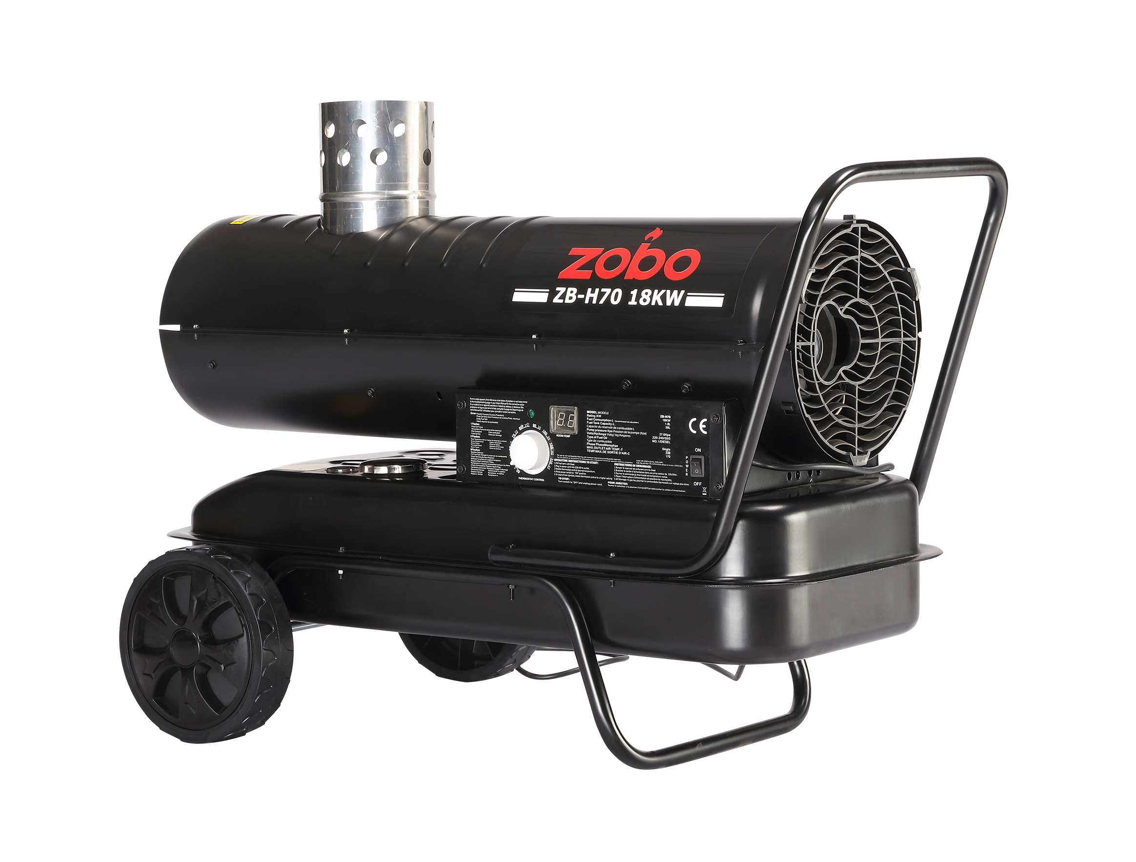 Zobo ZB-H70 Tun de aer cald, ardere indirecta, 18kW, 230V, 150mp