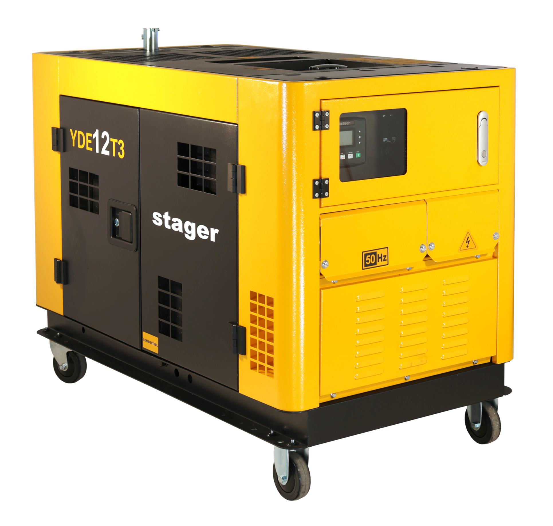 Stager YDE12T3 Generator insonorizat 12kVA, 16A, 3000rpm, trifazat, diesel, pornire electrica