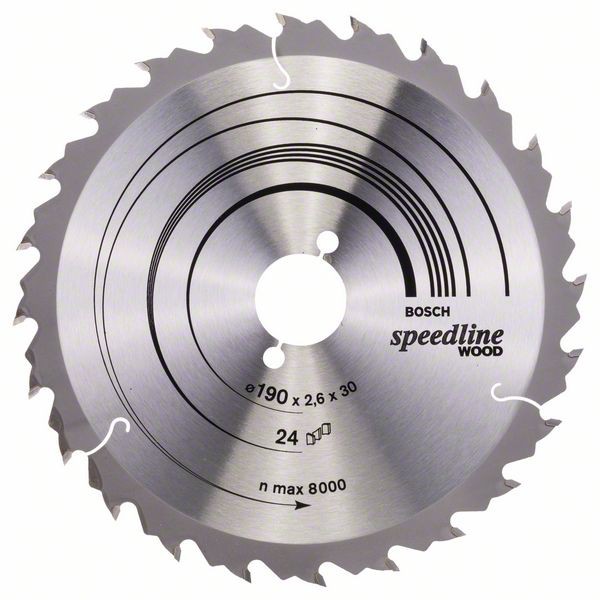 Bosch Panza ferastrau circular Speedline Wood, 190X30x2.4mm, 24T