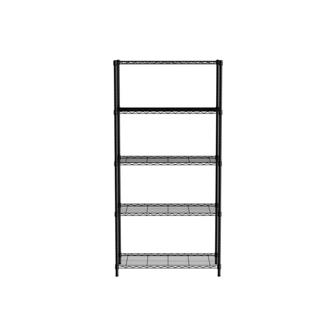 Raft 5 polite metalic depozitare, sustine 80 kg/polita, otel, 455x910x(H)1830 mm, Hendi, picioare reglabile