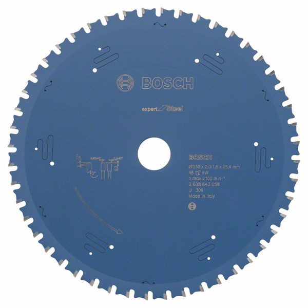 Bosch Panza ferastrau circular Expert for Steel, 230x25.4x2mm, 48T