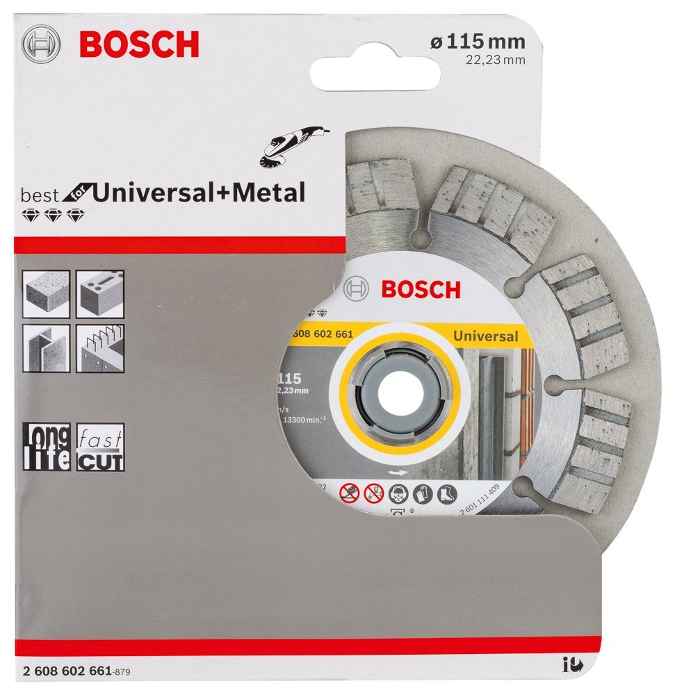 Bosch Disc diamantat Best universal si pentru metal 115x22.23x2.2mm