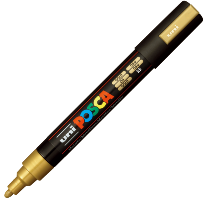 Marker UNI PC-5M 1. 8-2. 5 mm auriu Posca