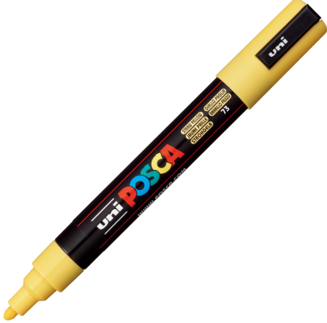 Marker UNI PC-5M 1. 8-2. 5 mm galben pai Posca M636