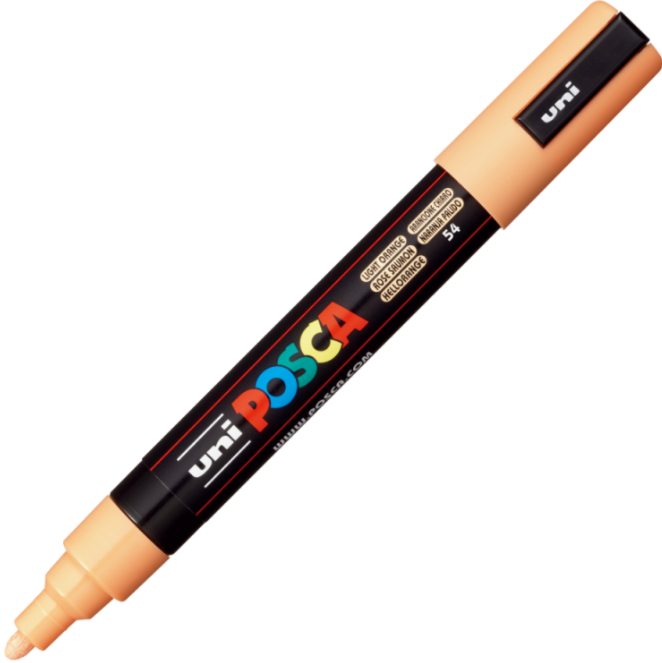 Marker UNI PC-5M 1. 8-2. 5 mm portocaliu deschis Posca M864