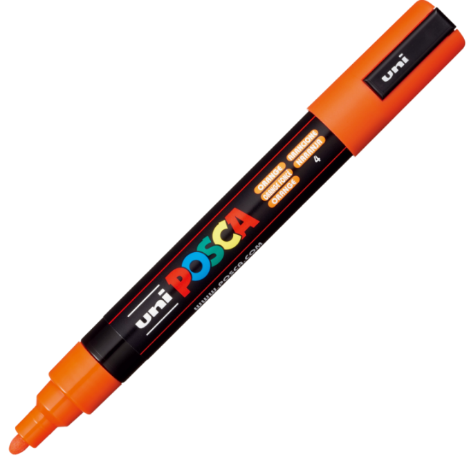 Marker UNI PC-5M 1. 8-2. 5 mm portocaliu Posca M863