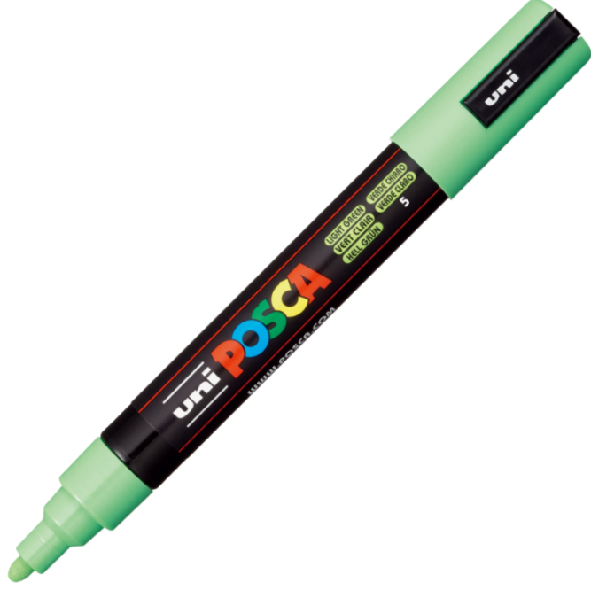 Marker UNI PC-5M 1. 8-2. 5 mm verde deschis Posca