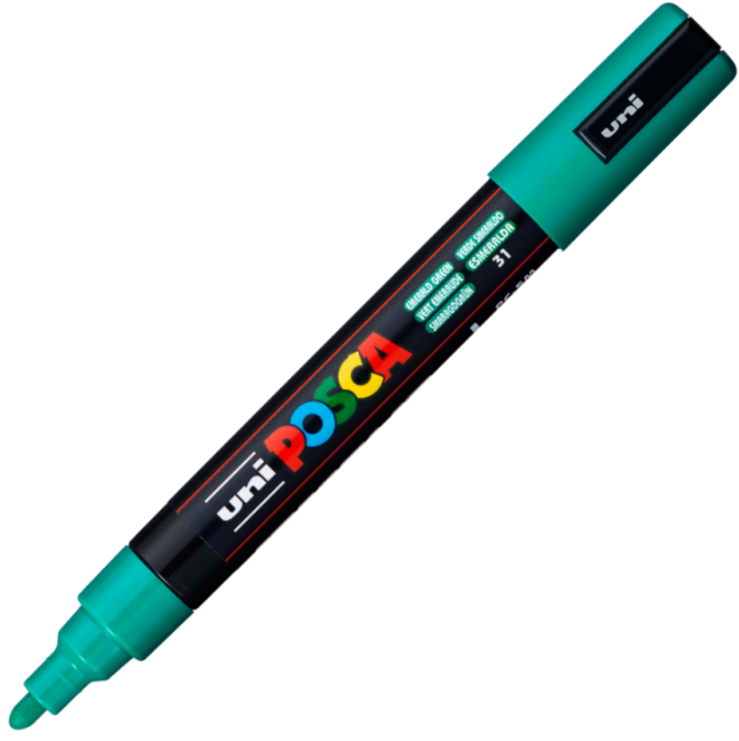 Marker UNI PC-5M 1. 8-2. 5 mm verde smarald Posca M639