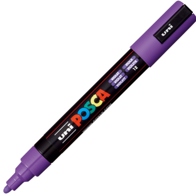 Marker UNI PC-5M 1. 8-2. 5 mm violet Posca M445