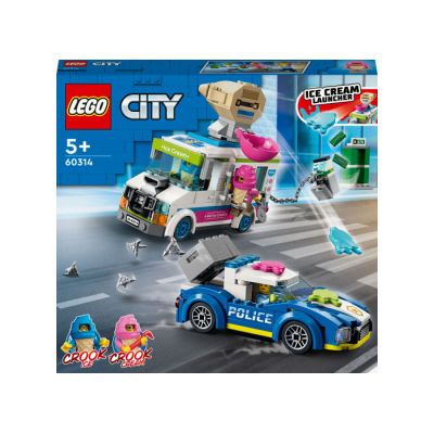 LEGO City - Politia in urmarirea furgonetei cu inghetata 60314, 317 de piese