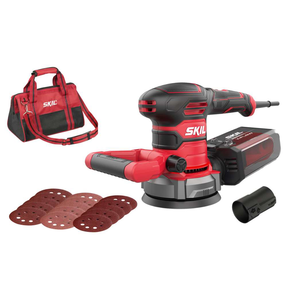 SKIL 7480 DA, Slefuitor cu zgomot si vibratii reduse SR1E7480DA, 400W, + geanta si accesorii