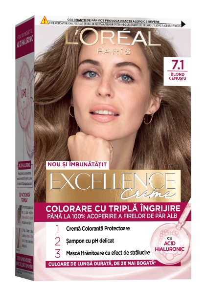 LOREAL EXCELLENCE VOPSEA DE PAR 7.1 BLOND CENUSIU