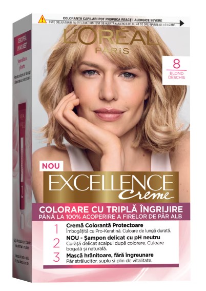 LOREAL EXCELLENCE VOPSEA DE PAR 8 BLOND DESCHIS