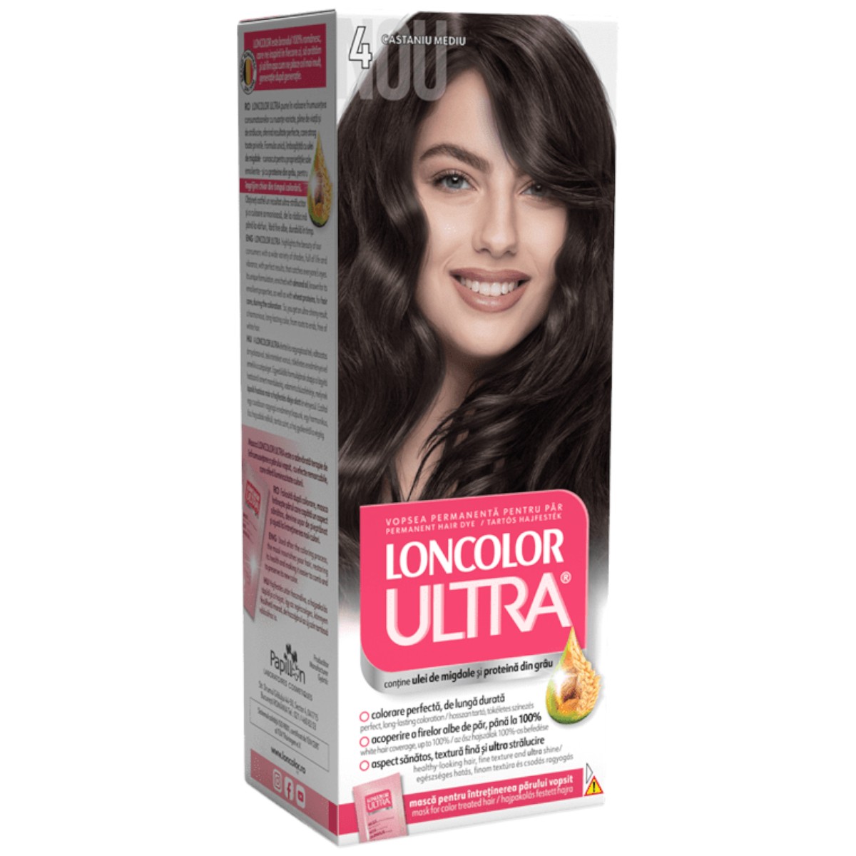 LONCOLOR ULTRA VOPSEA DE PAR 4 CASTANIU MEDIU