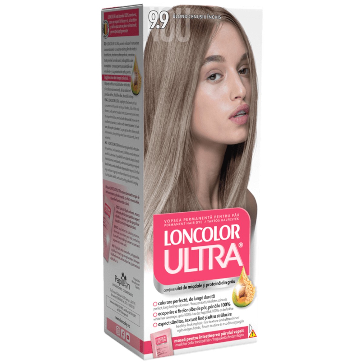 LONCOLOR ULTRA VOPSEA DE PAR 9.9 BLOND CENUSIU INCHIS