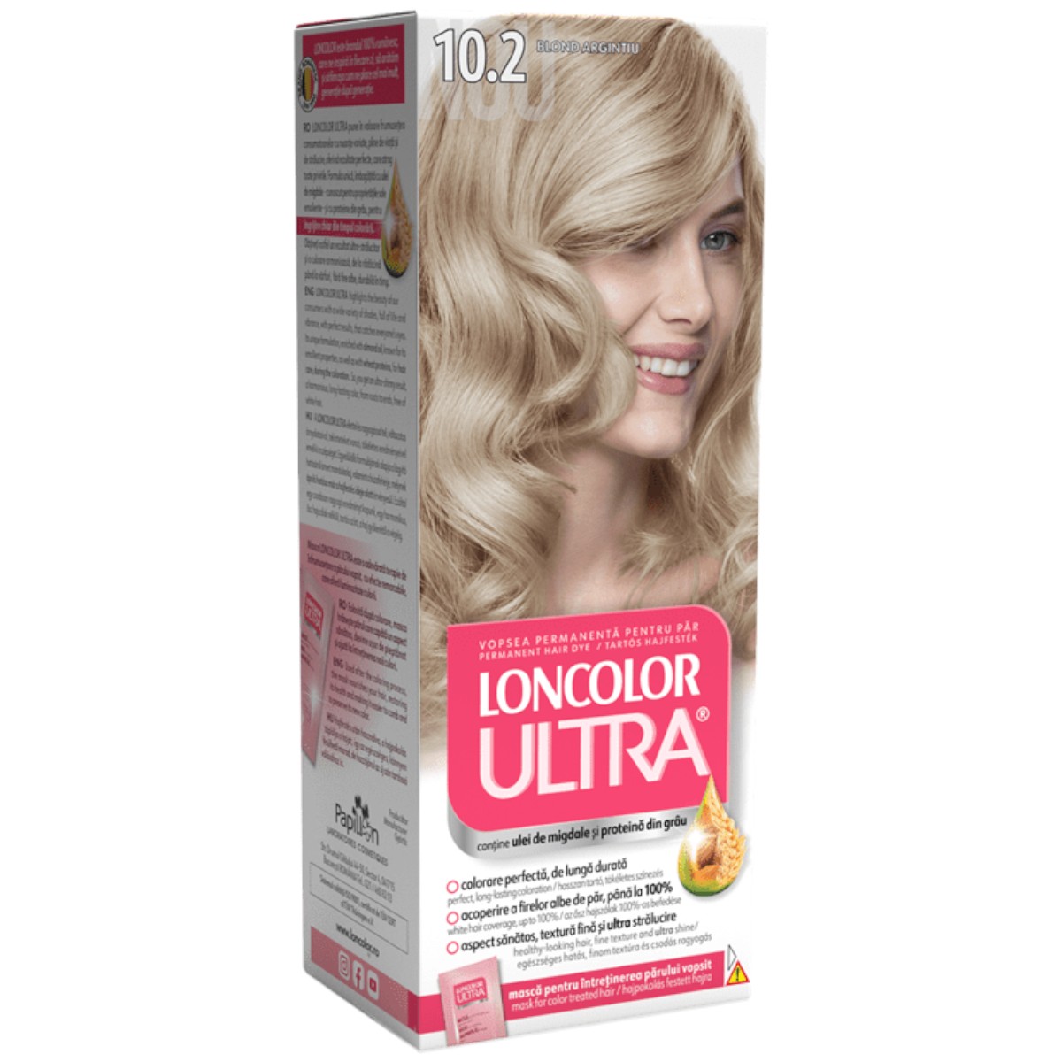 LONCOLOR ULTRA VOPSEA DE PAR 10.2 BLOND ARGINTIU