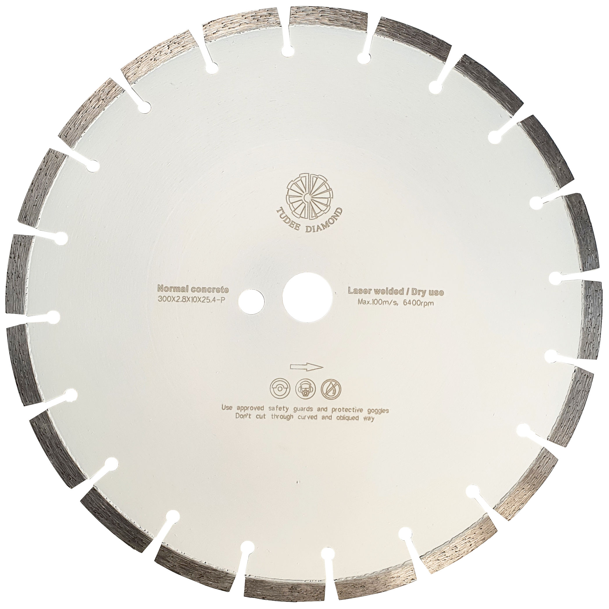 Tudee 300x2.8x10x25.4-P, Disc diamantat beton