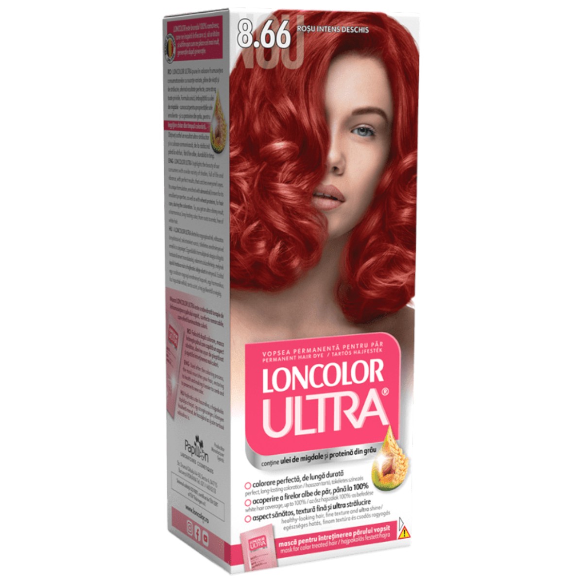 LONCOLOR ULTRA VOPSEA DE PAR 8.66 ROSU INTENS DESCHIS