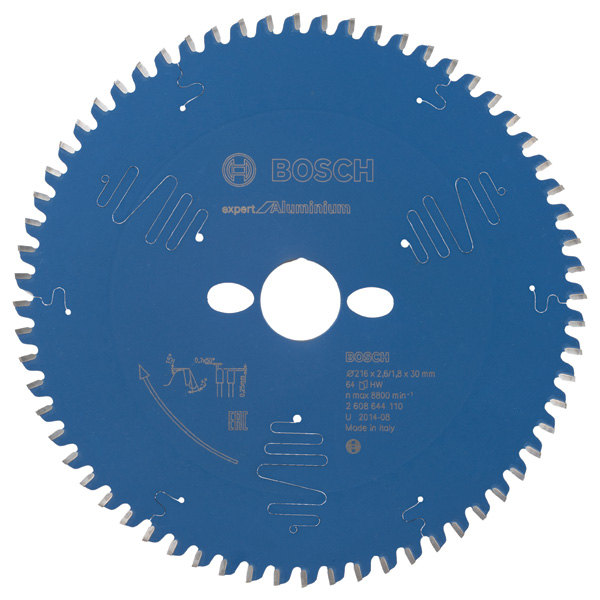 Bosch Panza de ferastrau circular Expert for Aluminiu, 2.6x30x216mm, 64T